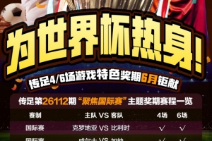 为世界杯热身！传足特色奖期第26112期聚焦国际赛_足球世界杯热身赛_国际足球赛事直播