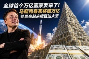 首个万亿富豪要诞生了！马斯克身家将破万亿 钞票垒起来能到太空